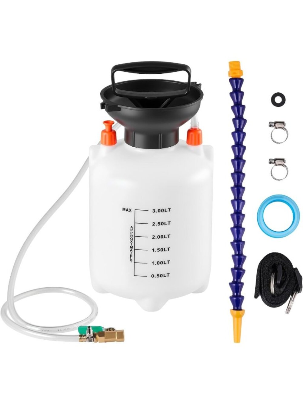 Manual Transmission Fluid Pump - 3L Capacity, Long Hose, HDPE Tank, Oil Transfer